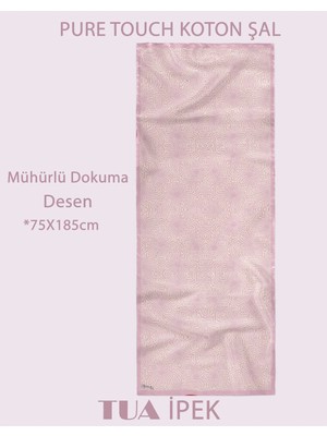 Mühürlü Dokuma Desen Pure Touch Koton Şal 75X185CM