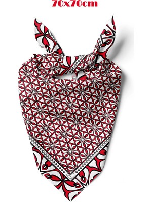 Red Marifet Işlemesi Desen 70*70CM Bandana/fular