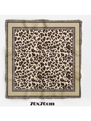 Leopar Tutkusu Desen 70*70CM Bandana/fular