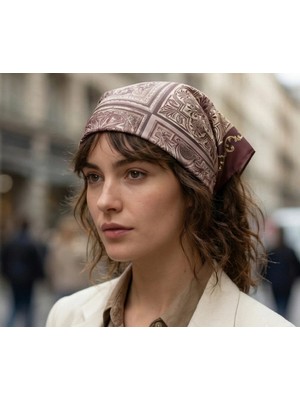 Çini Sırrı Desen 70*70CM Bandana/fular