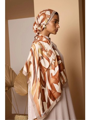 Organic Incira Dut Ipeği/viscose Şal - Hat Desenli