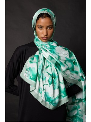 Organic Viscose Ipeği Incira Şal - Çiçek Desenli