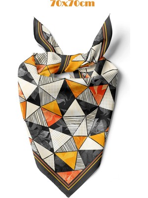 Trıbal Geometrı Desen 70*70CM Bandana/fular