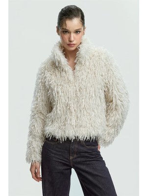 Home Store Peluş 3 Agraflı Mont