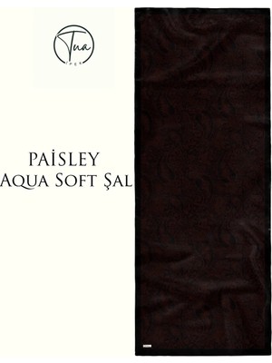 Paisley Aqua Soft Coton Şal - Etnik Desenli