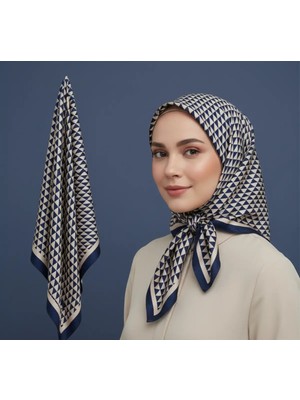 Piramit Doku Desen 90X90CM Eşarp/fular