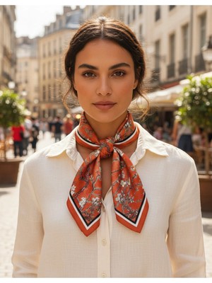 Orange Blossom Desen 70*70CM Bandana/fular