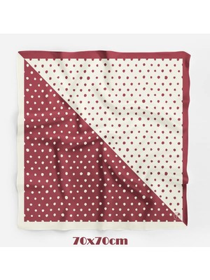 Ikilem Puantiye Desen 70*70CM Bandana/fular