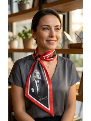 K.atatürk Temalı Desen Kravat/fular