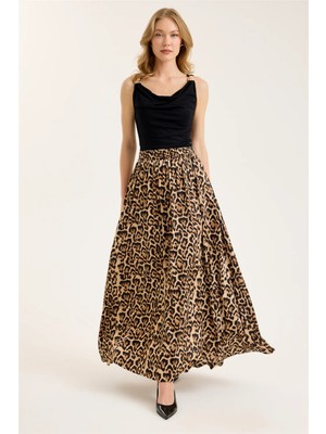 Home Store Iri Leopar Desenli Etek