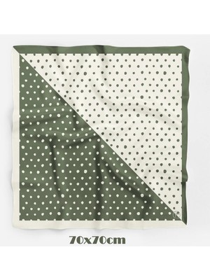 Ikilem Puantiye Desen 70*70CM Bandana/fular