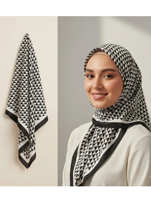 Piramit Doku Desen 90X90CM Eşarp/fular