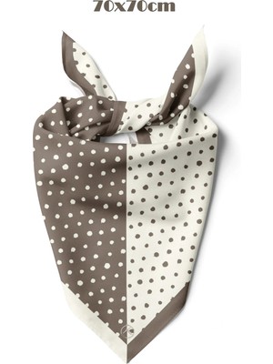 Ikilem Puantiye Desen 70*70CM Bandana/fular