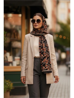 Vivid Floral Desen Pure Touch Koton Şal 75X185CM