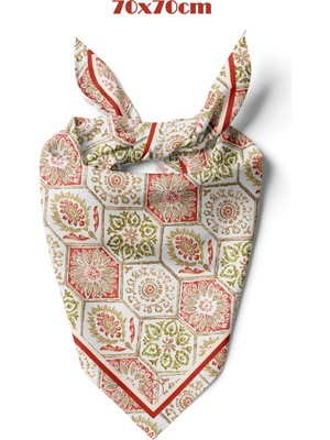 Etnik Motifli Kare Desen 70*70CM Bandana/fular