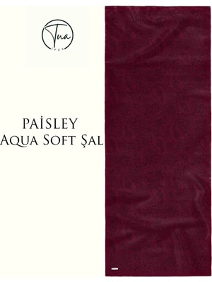 Paisley Aqua Soft Coton Şal - Etnik Desenli