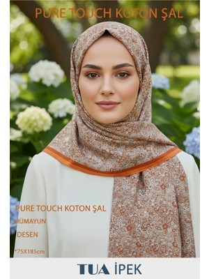 Hümayun Etnik Desen Pure Touch Koton Şal 75X185CM