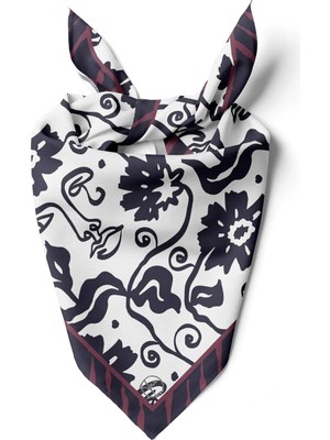 Çiçek Yüzlü Desen Bandana/fular