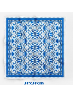 Azul Desen 70*70CM Bandana/fular