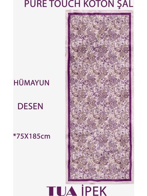 Hümayun Etnik Desen Pure Touch Koton Şal 75X185CM