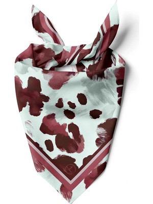 Bordo Fırça Darbeleri Desen Bandana/fular