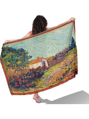 Canvas Summer Desen Iç Göstermeyen Saten Pareo