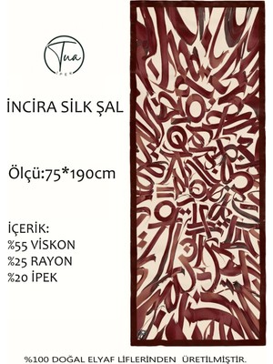 Organic Incira Dut Ipeği/viscose Şal - Hat Desenli