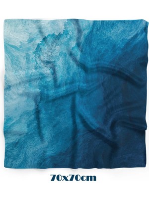 Derin Okyanus Desen 70*70CM Bandana/fular