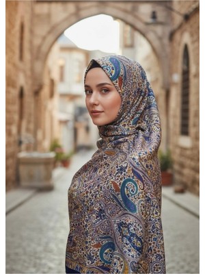 Incira Organic Floş Viskon Şal - Etnik Çiçek Desenli