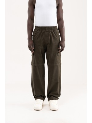Machinist Erkek Baggy Kargo Pantolon Haki