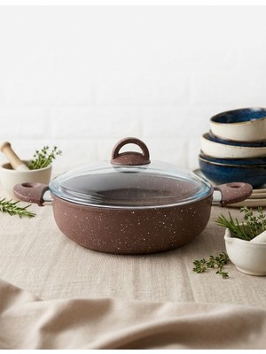 Granit Sığ Tencere, Indüksiyon Taban - 26 cm