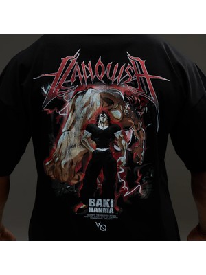 Vanquish Vq x Baki: Black Yujiro Boxy Oversized T Shirt