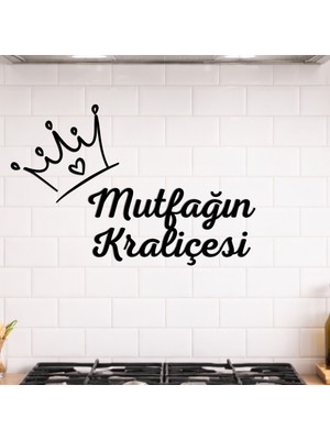 Hippodeco Siyah Ahşap Mutfağın Kraliçesi Duvar Dekoru Mutfak Dekorasyonu Duvar Süsleme-Anneler Günü Hediyesi