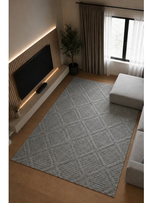 Tch Home Living Arktis Gri Iskandinav Yumuşak Jüt Taban Dokuma Halı Salon Mutfak Oturma Odası Koridor Yolluk Çocuk Odası Halısı 01122