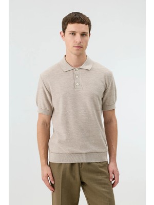Antioch Taş Dokulu Polo Yaka Triko Erkek T-Shirt