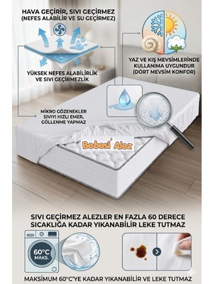 Bebesi Bebe 70X130 cm Sıvı Geçirmez Micro Kumaş Fitted Yatak Koruyucu Alez