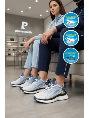Pierre Cardin PCI-10106 Z Beyaz-Mavi Unisex Spor Ayakkabı