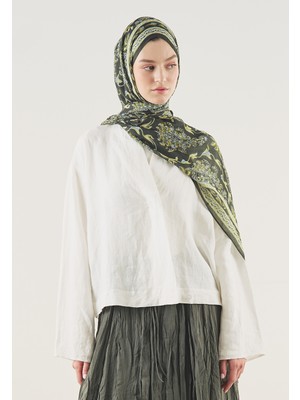 Fresh Scarfs Ethnic Touch Desen Soft Viskon Şal Askeri Haki