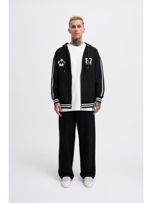 Machinist Erkek M Star Logo Zip Jacket Siyah