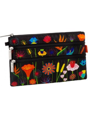 Pylones 3 Fermuarlı Çanta - Zip It - Jardin Fleuri