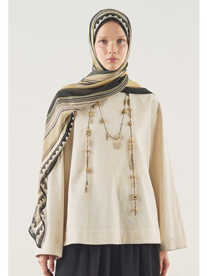 Fresh Scarfs Line Harmony Desen Soft Viskon Şal Siyah