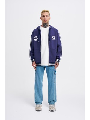 Machinist Erkek M Star Logo Zip Jacket Gece Mavisi