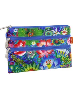 Pylones 3 Fermuarlı Çanta - Zip It - Fleurs D'eau