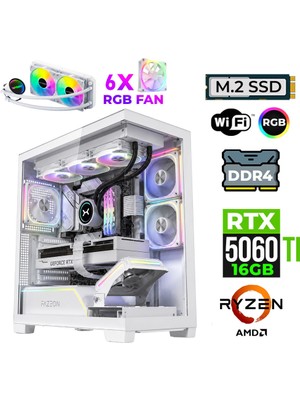 Xaser Fade X20 Ryzen 7 5700X 16GB Ram 1tb M.2 Nvme SSD 16GB RTX5060TI Sıvı Soğutmalı Oyuncu Bilgisayarı