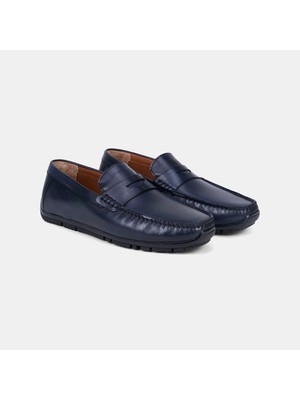 Desa Erkek Lacivert Klasik Deri Loafer