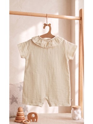 Snowed Store Bebek Tulum Louise Misha %100 Organik Pamuk Müslin Krem Renk – Nefes Alan Yumuşak Doku