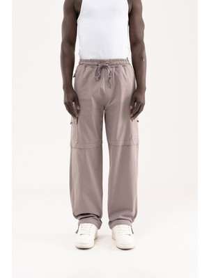 Machinist Erkek Baggy Kargo Pantolon Gri