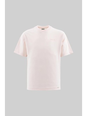Machinist Erkek Relaxed Basic Pamuklu Tişört Açık Pembe