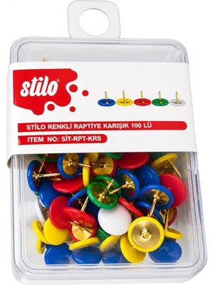 Stilo Renkli Raptiye Karışık 100' Lü