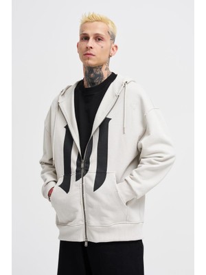Machinist Erkek M Logo Zip Jacket Uzay Grisi